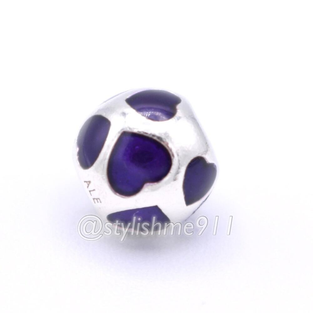 Authentic Pandora Love You Violet Enamel Charm - 790543EN13 - Picture 9 of 10